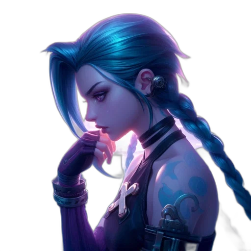 face, robot, staff, cyberpunk transparent PNG cut-out