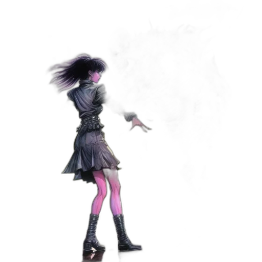 staff, dress, weapon, hair transparent PNG cut-out