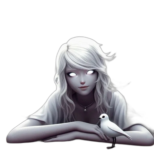 face, creature, hair, robot transparent PNG cut-out